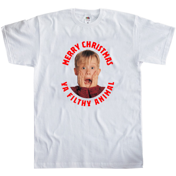 Kids' T-Shirt Fruit of the loom - Merry Christmas ya filthy animal - home alone - Mfest