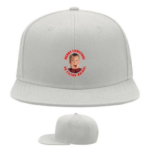 Snapback Baseball Cap - Merry Christmas ya filthy animal - home alone - Mfest