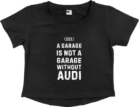 Women's Cropped Premium T-Shirt - Garage Audi - Mfest