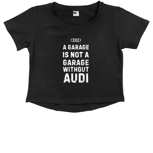 Kids' Premium Cropped T-Shirt - Garage Audi - Mfest