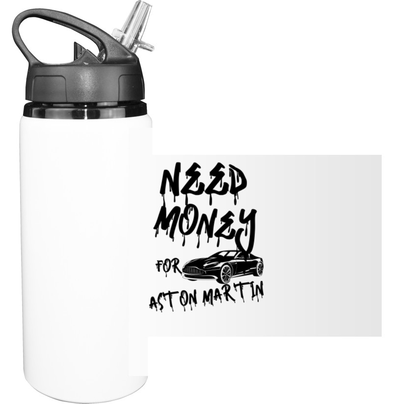 Sport Water Bottle - Need money for Aston martin - Mfest