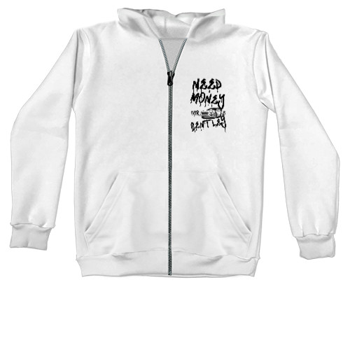 Kids' Zip-through Hoodie - Need money for Bentley - Mfest