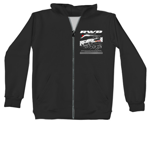 Unisex Zip-through Hoodie - Porsche RWB - Mfest