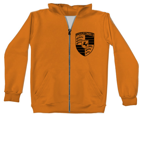 Kids' Zip-through Hoodie - Porsche - Logo 2 - Mfest