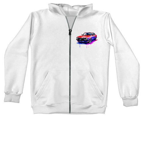 Unisex Zip-through Hoodie - Олдскульний Pony Car - Mfest