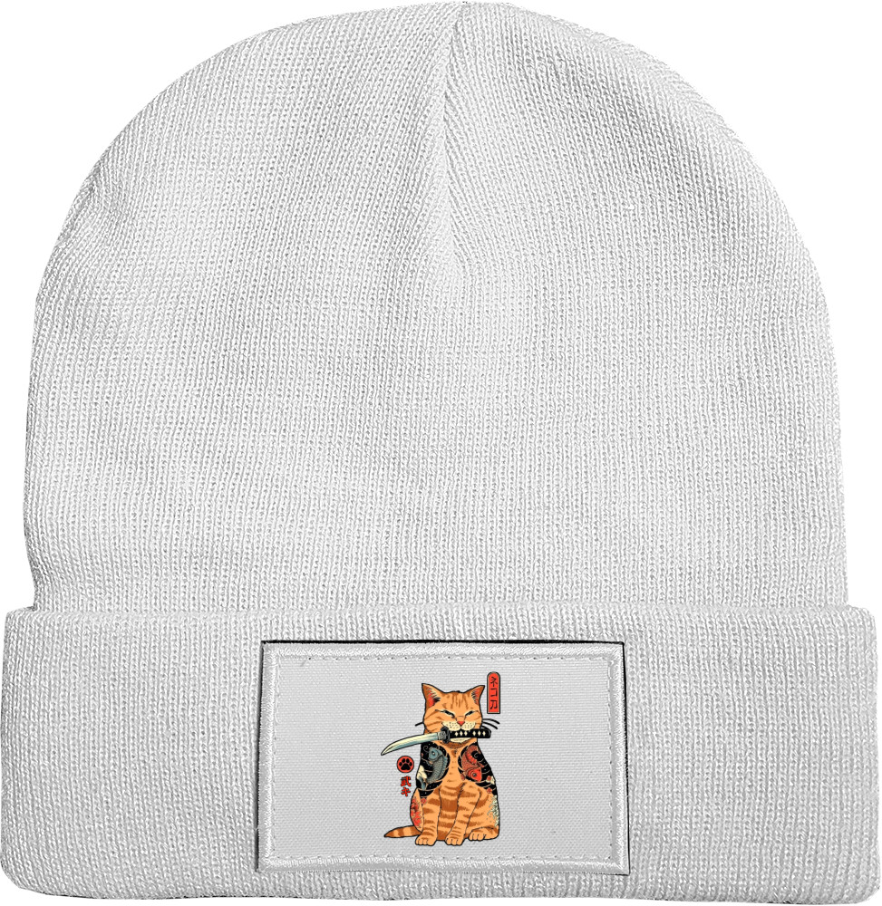 Hat with Patch - samurai cat |samurai cat (2) - Mfest