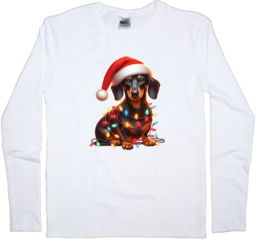 Men's Longsleeve Shirt - New Year's dachshund - Mfest