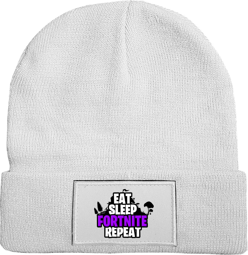 Hat with Patch - Eat Sleep Fortnite Repeat - Mfest