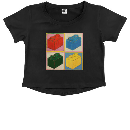 Kids' Premium Cropped T-Shirt - Andy Warhol Lego - Mfest