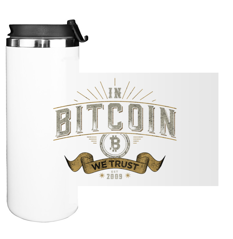 Water Bottle on Tumbler - In Bitcoin We Trust - Mfest