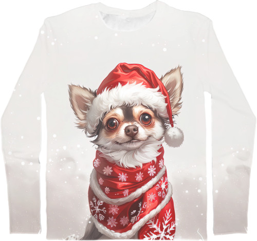 Men's Longsleeve Shirt 3D - Chihuahua - Mfest