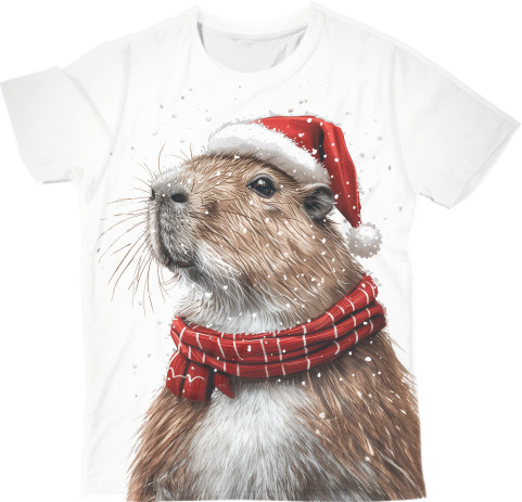 Man's T-shirt 3D - New Year's Capybara - Mfest