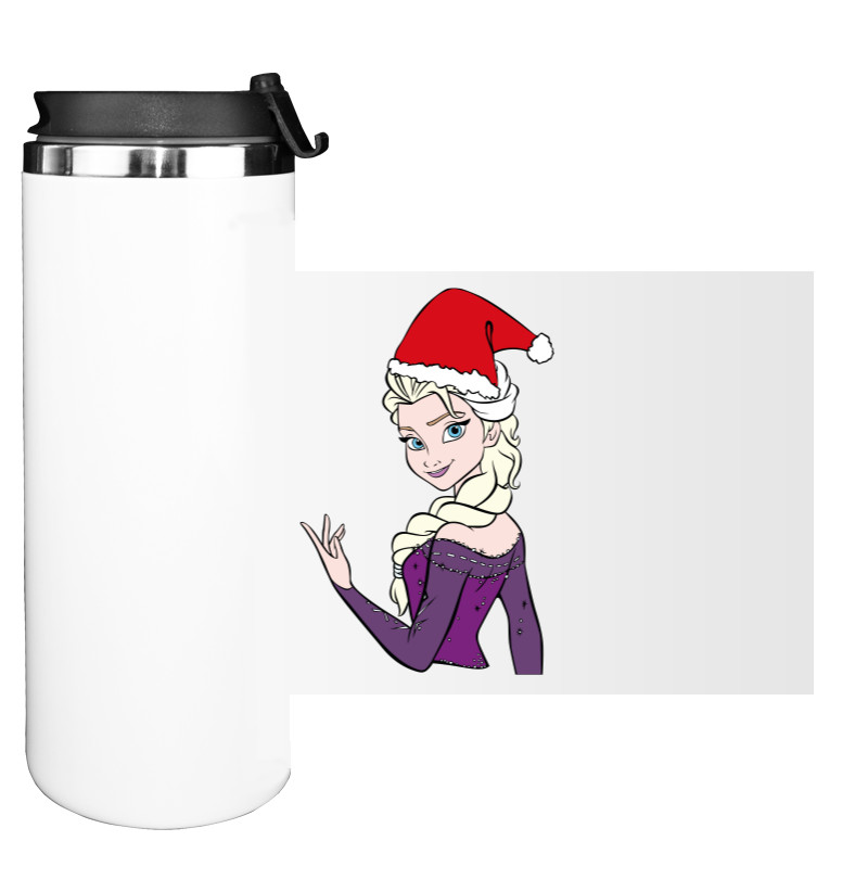 Water Bottle on Tumbler - New Year's Elsa - Mfest