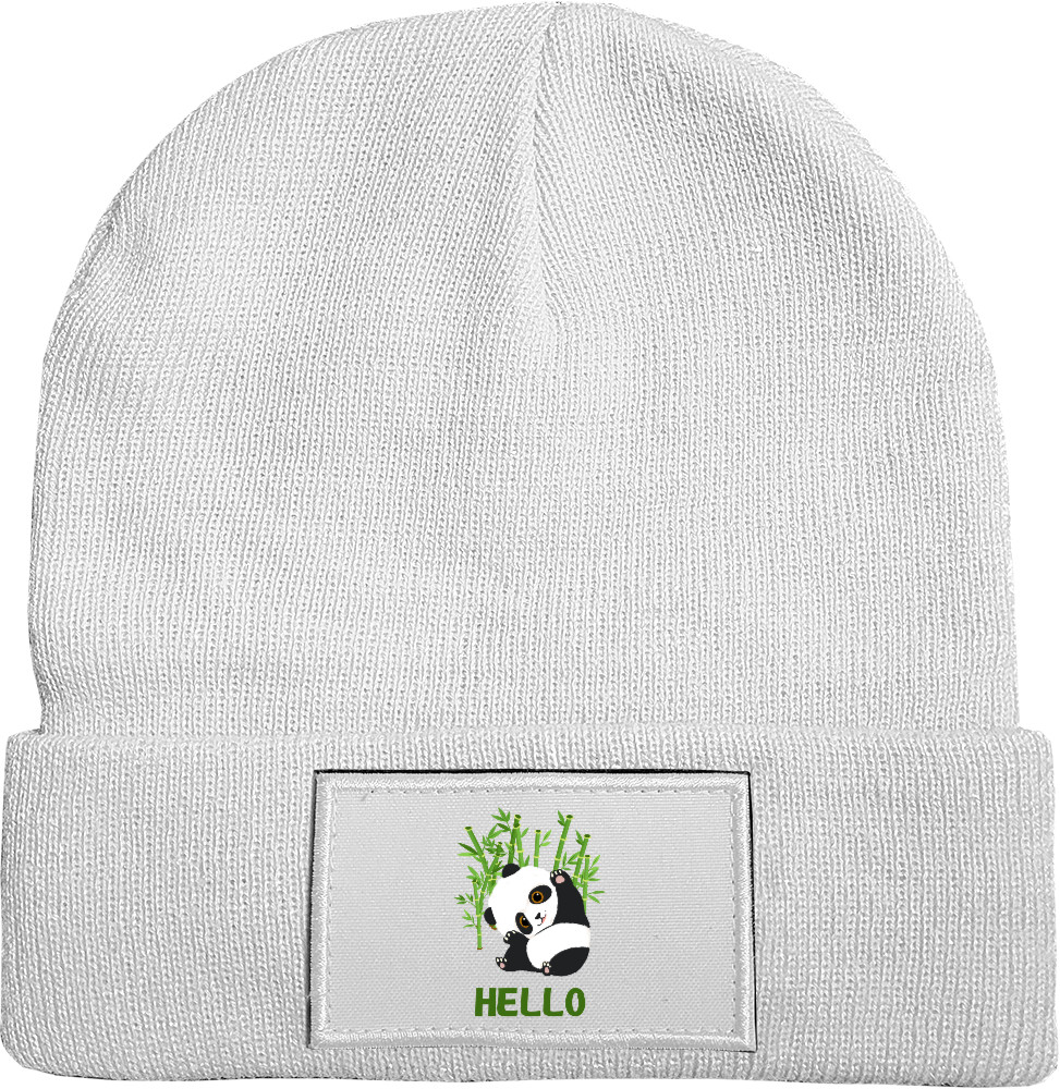 Hat with Patch - panda hello - Mfest