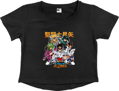 Women's Cropped Premium T-Shirt - Knights of the Zodiac - Mfest