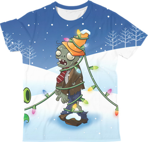 Man's T-shirt 3D - Plants vs. Zombies New Year - Mfest