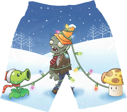 Men's Shorts 3D - Plants vs. Zombies New Year - Mfest