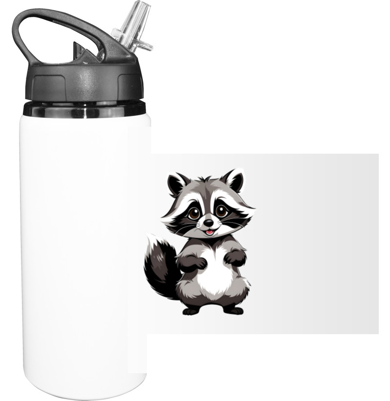 Sport Water Bottle - Милий єнот - Mfest