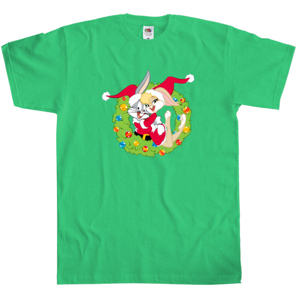 Men's T-Shirt Fruit of the loom - New Year's bunnies - Mfest