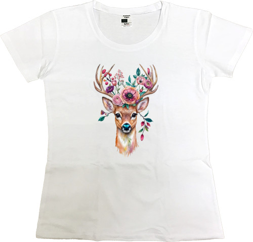 Women's Premium T-Shirt - Forest Deer - Mfest