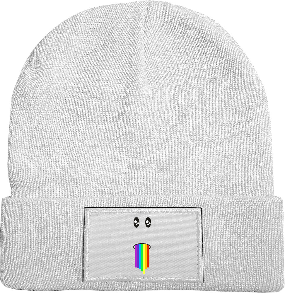 Hat with Patch - Rainbow Barf Face - Mfest