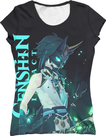 Women's T-Shirt 3D -  Xiao Genshin Impact - Mfest