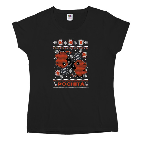 Women's T-shirt Fruit of the loom - Pochita Chainsaw Man - Mfest