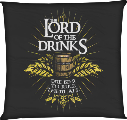 Square Throw Pillow - Lord of the Drinks - Mfest