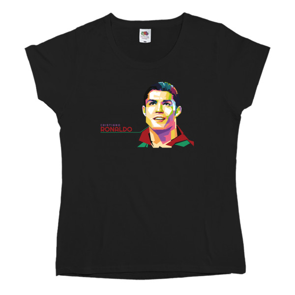 Women's T-shirt Fruit of the loom - Cristiano Ronaldo 3 - Mfest