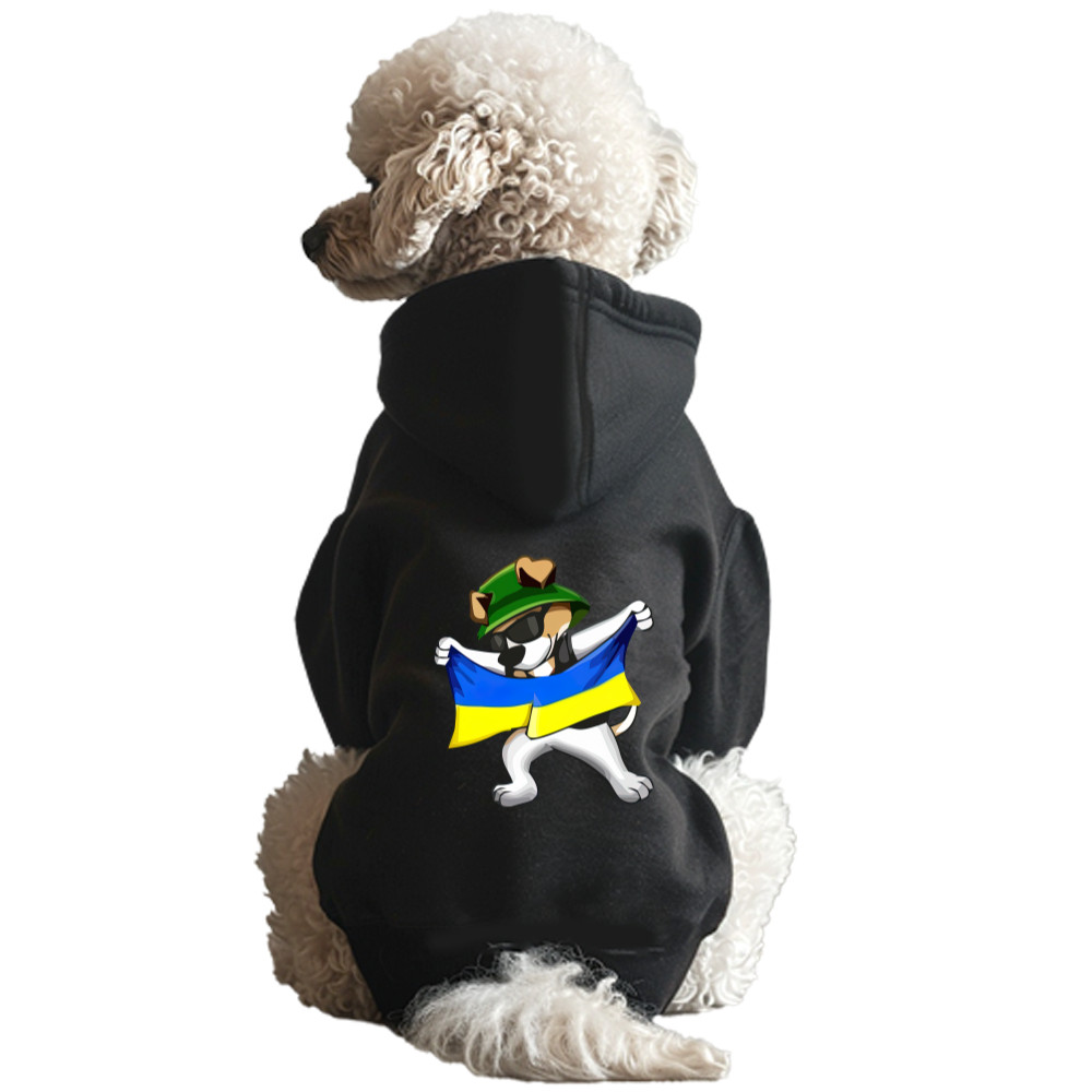 Hoodies for dogs -  Patronus dog with a flag - Mfest