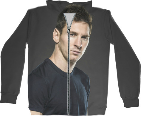 Unisex Zip-through Hoodie 3D -  Lionel Messi 2 - Mfest