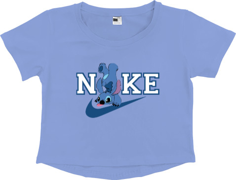 Кроп - топ Преміум Жіночий - Stitch Nike Logo - Mfest