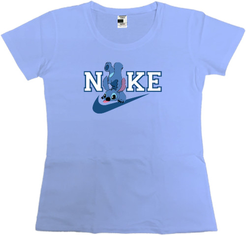 Women's Premium T-Shirt - Stitch Nike Logo - Mfest