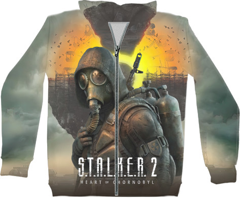 Kids' Zip-through Hoodie 3D - Stalker Heart of Chernobyl - Mfest