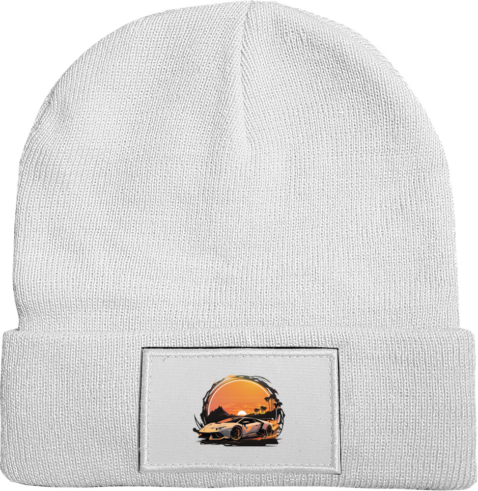 Hat with Patch - Lamborghini at sunset - Mfest