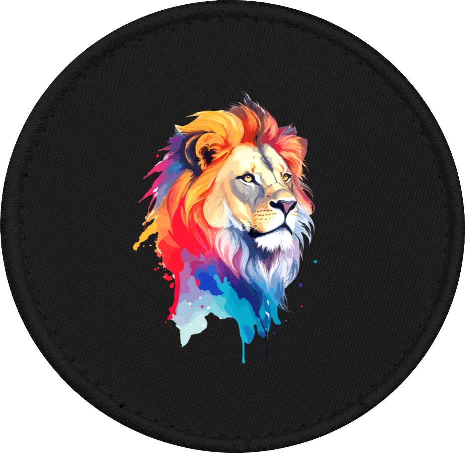 Шеврон - Colorful art illustration - lion head - Mfest