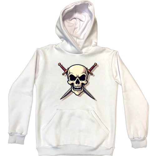 Черепа - Hoodie Premium Unisex - Череп з кортиками - Mfest