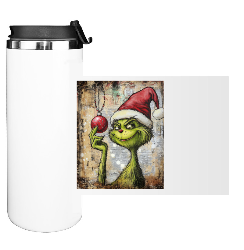 Water Bottle on Tumbler - Grinch with a balloon - Mfest