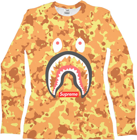 Футболка з Довгим Рукавом Жіноча 3D - Bape supreme - Mfest