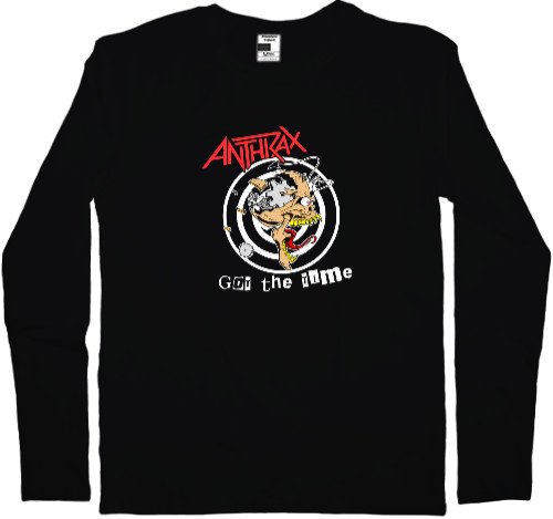 Men's Longsleeve Shirt - Anthrax Got the Time Logo - Mfest