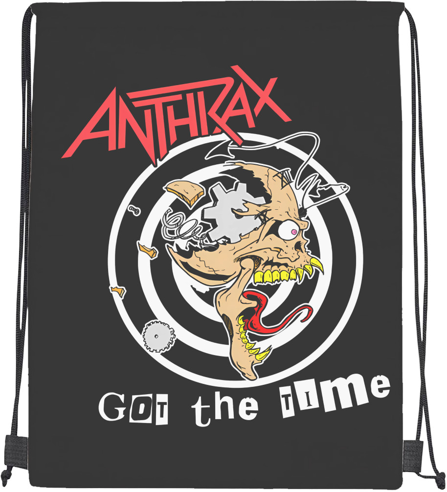 Drawstring Bag - Anthrax Got the Time Logo - Mfest