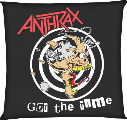 Подушка квадратная - Anthrax Got the Time Logo - Mfest