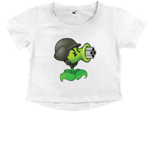 Kids' Premium Cropped T-Shirt - Gatling Pea - Mfest