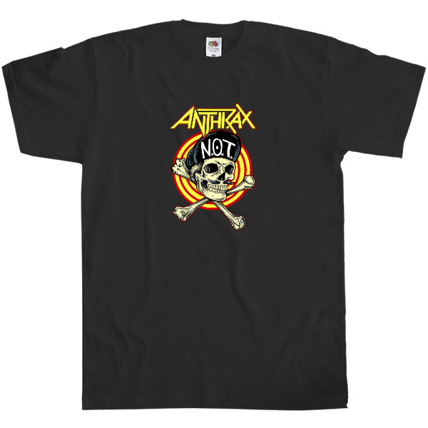 Футболка Класика Чоловіча Fruit of the loom - Anthrax Skull logo - Mfest