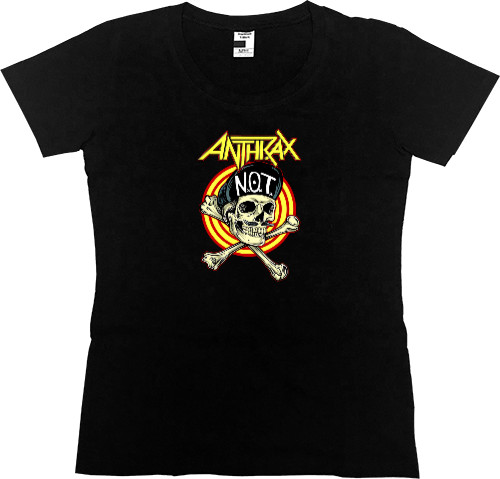 Футболка Премиум Женская - Anthrax Skull logo - Mfest