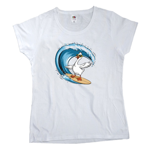 Women's T-shirt Fruit of the loom - Sufing Goose - Mfest