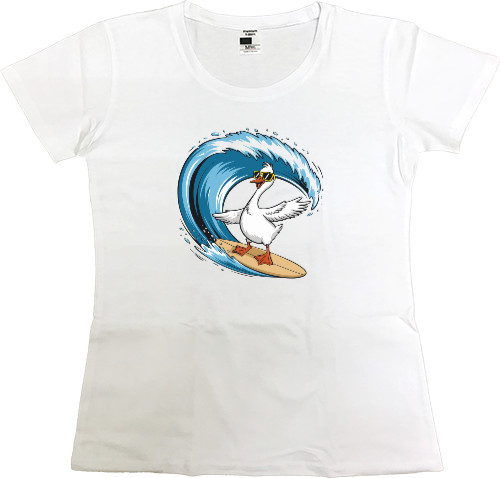 Women's Premium T-Shirt - Sufing Goose - Mfest