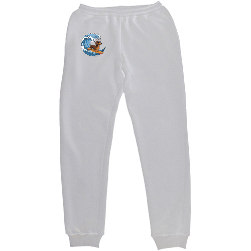 Men's Sweatpants - Surfing Dachshund - Mfest