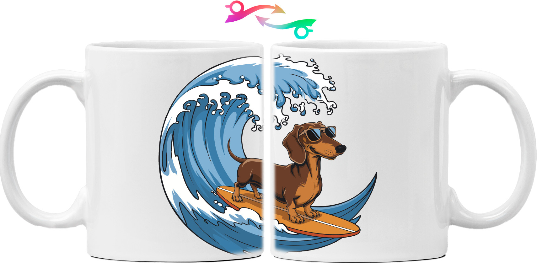 Mug - Surfing Dachshund - Mfest