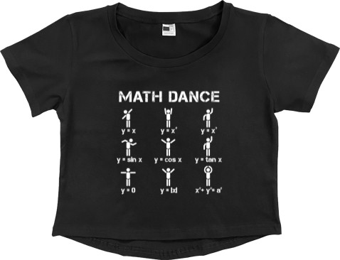 Women's Cropped Premium T-Shirt - Math dance - Mfest